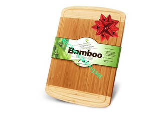 Respetuoso del medio ambiente aprobado por la FDA personalizada de la tabla de cortar de bambú