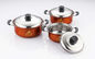 el Cookware del acero inoxidable 6pcs fija el mantenimiento bajo práctico del 16cm - del 18cm - de los 20cm