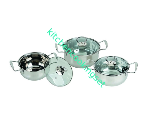 Cocina del acero inoxidable que cocina grueso del sistema 0.5m m con la superficie pulida espejo