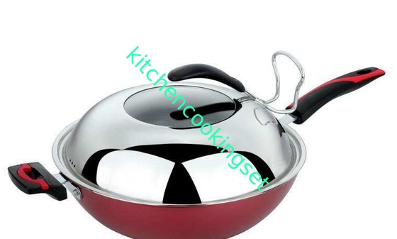 Sistema antiadherente durable del Cookware con tamaño modificado para requisitos particulares tapa de cristal clara moderado